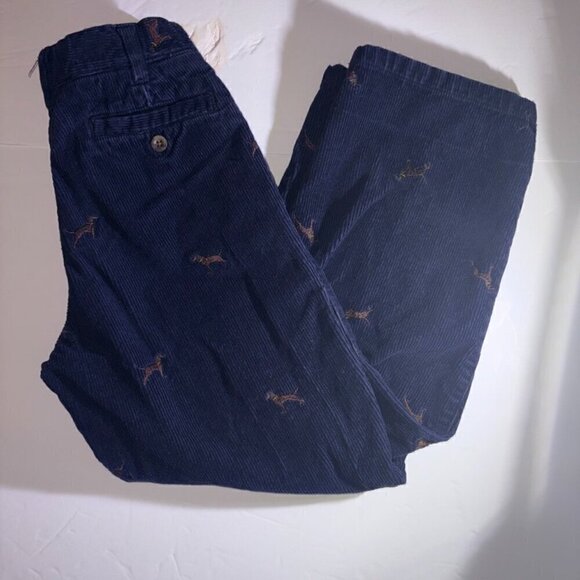 Hartstrings Embroidered Navy Corduroy Pants with Chocolate Lab Dog - size 6 - Picture 8 of 9
